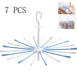 HJYPYJ Magic Hanger,Household Windproof PP Folding Hanger,Space-Saving Organizer Hangers,for Balcony,Wardrobe Windproof/A / 7 pcs