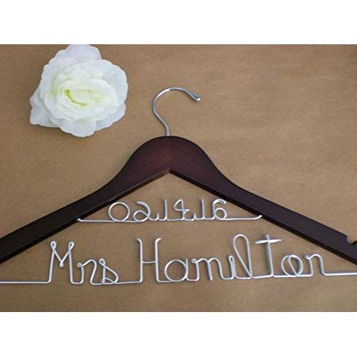 Wedding Dress Hangers - Personalized Hanger/Personalized Wedding Hangers/Custom Wedding Hanger/Weddings/Bride, Name and Date Hangers