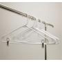 Thsinde Plastic Childrens Hangers, Clothes Hangers with Multi-Purpose Hanger Clips Value Pack for Closet - White