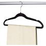 Premium Quality Thin Velvet Petite Hangers - 50 Pack - Black - Heavy Duty Non Slip Black Suit Hangers Swivel Ultra Thin