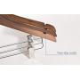 Topline Classic Wood Shirt Hangers with Clips - Walnut Finish (10-Pack)