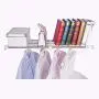 Hershii Tension Shelf Expandable Rod Closet System Heavy Duty Clothes Hanger Adjustable DIY Storage Organizer Shoe Rack