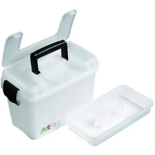 ArtBin 8408AB Sidekick - 15 x 10 x 7.75 in. Translucent, Art and Craft Supply Storage with Lift Out Tray, Portable ArtBin 8408AB Sidekick - 15 x 10 x 7.75 in. Translucent, Art and Craft Supply Storage with Lift Out Tray, Portable
