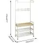 JIAYING Coat Rack Standing Multi-Functional Coat Rack,Industrial Coat Rack Shoe Bench, 3 in 1 Design, Easy Assembly, for Clothes Hat Scarf Hanger Bag Umbrella Shoes (Color : White) JIAYING Coat Rack Standing Multi-Functional Coat Rack,Industrial Coat Rack Shoe Bench, 3 in 1 Design, Easy Assembly, for Clothes Hat Scarf Hanger Bag Umbrella Shoes (Color : White)
