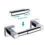 SEVICAT Spring Toilet Paper Holder, Tissue Paper Roll Holder Wall Mount Chrome, Toilet Paper Roll Holder Storage Bathroom Traditional Pivot Towel Dispenser Tissue Hanger