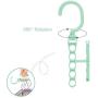 10PC Random Color Hangers for Clothes Windproof Hanger Fixed Holder Buckle Household Anti-Slip Clothes Hanger Plastic 5 Circle Hanger Decoration