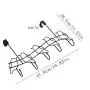 HJYPYJ Magic Hanger,Wall-Mounted Iron Folding Hanger,Space-Saving Organizer Hangers,It Applies to The Door Balcony Bathroom Not Easy to Rust/Black / 5 pcs