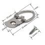 100 Pack Heavy Duty D-Ring Picture Hangers with Screws for Hanging Clock Paintings Artwork Picture Frame Hook Photo Mirrors - Pro Quality Single Hole D-Rings