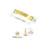 Rustark 120Pcs Golden Stainless Steel Sawtooth Picture Hangers Frame Hanging Hangers Double Hole with Screws for Picture Painting Frame Cross-stitch Rustark 120Pcs Golden Stainless Steel Sawtooth Picture Hangers Frame Hanging Hangers Double Hole with Screws for Picture Painting Frame Cross-stitch
