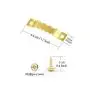 Rustark 120Pcs Golden Stainless Steel Sawtooth Picture Hangers Frame Hanging Hangers Double Hole with Screws for Picture Painting Frame Cross-stitch