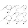 OTTFF 8 Pcs Ceiling Light Fixtures Suspension Cables Kit Fitting,Hanging Chains Adjustable Trim Length,3.2feet for LED Panel Light Aquarium Lights Pendant Lighting