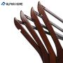 ALPHA HOME 20 Pack Wooden Hangers Premium Solid Suit Coats Pants Hangers for Gentleman - Walnut