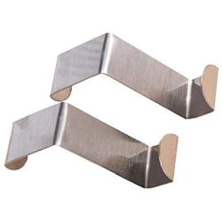 Best Design Z Shaped Reversible Clothes Hanging Hooks 2 Stainless Steel Over The Door, Hooks for Hanging - Stainless Steel Hangers, Wall Mount Clothes Hooks, Stainless Steel Clothes Hangers