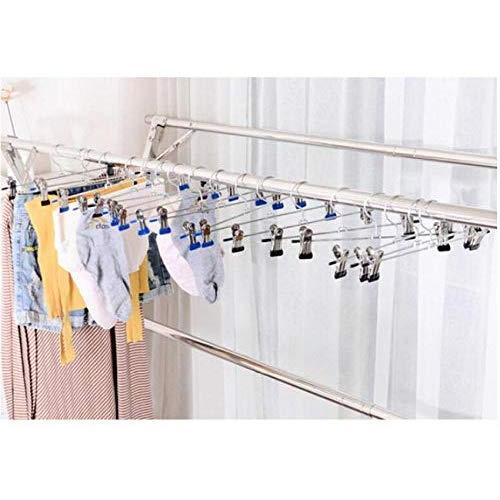 10pcs Stainless Steel Clip Stand Hanger Pants Skirt Kid Clothes Adjustable Pinch Grip Cabide Hangers for Clothes Random Color