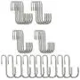 BQKKWIN Heavy Duty S Hooks Black S Shaped Hooks Hanging Hangers Hooks for Kitchen, Bathroom, Bedroom and Office Pan Pot Coat Bag Plants (30 Pack Silver) BQKKWIN Heavy Duty S Hooks Black S Shaped Hooks Hanging Hangers Hooks for Kitchen, Bathroom, Bedroom and Office Pan Pot Coat Bag Plants (30 Pack Silver)