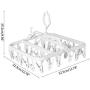 MEIYIN Foldable 32 Clips Socks Cloth Hanger Clothespin Drying Rack Holder Wardrobe