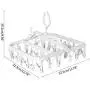 Dsxnklnd Foldable 32 Clips Socks Cloth Hanger Clothespin Drying Rack Holder Wardrobe