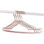 10pcs Random Color Cloth Hanger Durable Antideformation Aluminium Alloy Closet Skirt Dress Clothing Towel Storage Rack Closet Space Saver