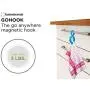 FusionBrands GoHook, White - Versatile Magnetic Hooks Hold Essential Go-To Items in the Kitchen, Bathrooms, Closets, and On the Go-Flexible S Hook Design is Portable, Easy to Use, and Holds Up to 3lbs