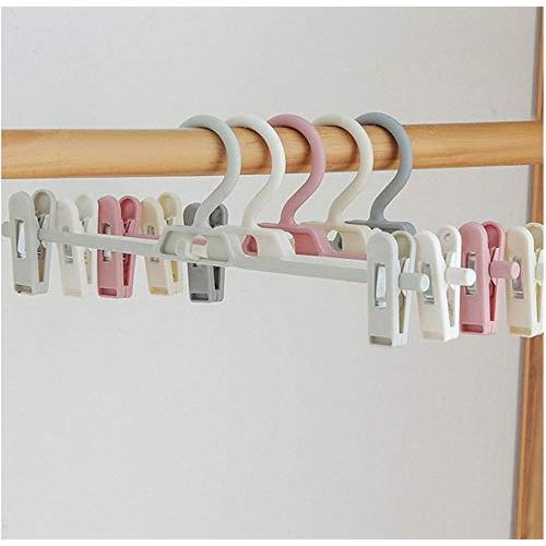 10pcs Random Color Multifunction Plastic Non-Slip Clothes Hanger Skirt Kid Clothes Stand Colorful Clothes Hanger for Baby Child
