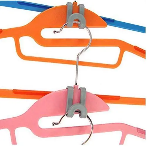 24PC Creative Mini Clothes Hanger Easy Hook Closet Organizer Storage Rack Holder Hook Antislip Clothes Hanger Decoration