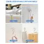 Suction Cups 1.8 Inches with Nano Double Sided Tape Window Suction Cups Suction Hooks for Home Bathroom Kitchen Wall (Transparency, 6Pack S Hook)