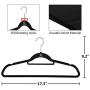 Closet Accessories, Black velvet hangers, ultra slim space saving, notches, tie bar, swivel hook, 25 pack, with bonus 10 matching velvet finger clips