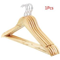 YOYOHOT 1/5/10 PC Solid Wood Hanger Hanger World Natural Wooden Clothes Suit Hangers Non Slip Trouser Bar