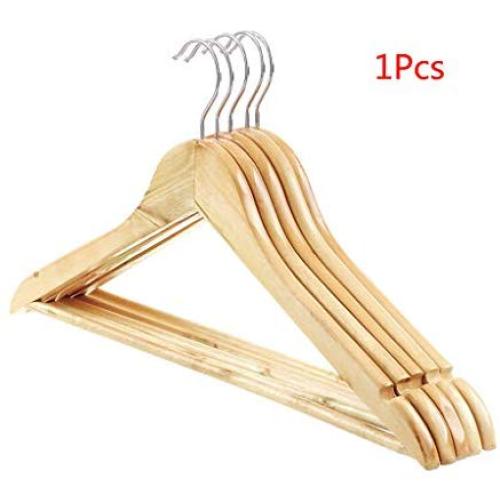 YOYOHOT 1/5/10 PC Solid Wood Hanger Hanger World Natural Wooden Clothes Suit Hangers Non Slip Trouser Bar