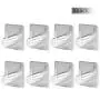 SEISSO 8 Pack Adhesive Hooks, Heavy Duty Wall Hooks, Stainless Steel Towel Hooks Hanger Waterproof Stick on Bathroom Home Kitchen Office for Hanging Robes, Umbrella, Clothes, Bag, Coat