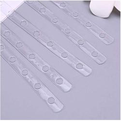 50Pcs Transparent Display Hanger Connector Strips Display Stable for Clothes Rack Market Shop Home Closet Organizer Space Saving