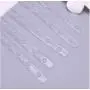 50Pcs Transparent Display Hanger Connector Strips Display Stable for Clothes Rack Market Shop Home Closet Organizer Space Saving