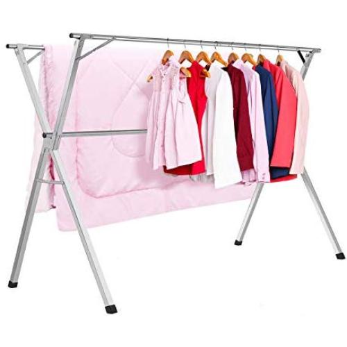 HYNAWIN Stainless Steel Laundry Drying Rack Heavy Duty Collapsible Folding Clothes Drying Rack