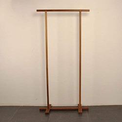 ZEMIN Floor Standing Coat Rack Clothes Hat Stand Hanger Hooks Rod Wood Smooth Simple Style, Brown, 85x36x168CM (Color : Brown)