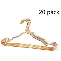 LIUFENGLONG Clothes Hangers Set, Hangers Aluminum Alloy for Clothing Pants Skirt Hangers Suit Clothes Hangers Everyday Standard Use Clothing Hangers 20 Pack for Home Closet Clothing Organiser