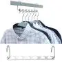 shlutesoy Metal Clothes Hanging Chain Closet Hanger Shirts Pants Hook Save Space Organizer - 1 Pcs Y-Shape