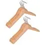 5pcs Child Kids Baby Wooden Coat Clothes Pants Hanger Wood Hook Drying Rack 32 cm