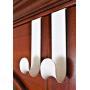Over-The-Door Hook Pack of 2 White Plastic Hanger Coat Rack Towel Holder Door Mount Perfect Size for Bedrooms Kitchen Bathrooms Laundry Storage for Coats, Hats, Robes, Clothes Towels Bags Umbrellas