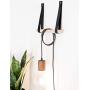 Large Leather Wall Hook, minimal wall hanging strap towel hook rack wall leather loop strap for scarf hook storage hanger towel holder coat hooks decorative