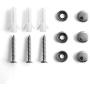 Amzdeal Wall Mounted Coat Rack - 8 Pegs 24" Modern Hook Rail for Clothes Caps Hats Belts Keys, Anti-Rust, Sturdy, Heavy Duty, 304 Stainless Steel, Silver, Can Hold 30kg