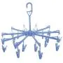 Plastic Foldable Underwear Hanging Dryer Clothes Clips Hanger Drying Rack (Blue) Plastic Foldable Underwear Hanging Dryer Clothes Clips Hanger Drying Rack (Blue)