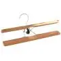 HANGERWORLD 10 Cedar Wood 10.6inch Non Slip Ridged Clamp Clothes Garments Pants Skirt Hangers