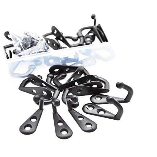 SpeedDa Black Vintage Style Wall Mounted Single Hook Hangers with 52Screws, 26 Pieces