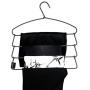 BESTOOL Hangers - Heavy Duty Pant Hangers - Non Slip Space Saving Trouser Hanger Wire Stainless Steel Flocked Hangers for Men Women and Kids Clothes - 4 Tier Laundry Closet Hanger (6 Pack)