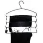 BESTOOL Hangers - Heavy Duty Pant Hangers - Non Slip Space Saving Trouser Hanger Wire Stainless Steel Flocked Hangers for Men Women and Kids Clothes - 4 Tier Laundry Closet Hanger (6 Pack)