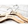 Personalized, Engraved Contour Wedding Hanger by Left Coast Original