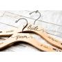 6 Personalized, Engraved Contour Wedding Hanger by Left Coast Original