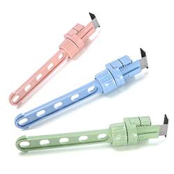TOPFEEL Creative Portable Clothes Drying Rack Travel Indoor Storage Hook Hanger Non-Slip Balcony Window Frame Door Clothes Hanger with 5 Holes (Multi-Color)