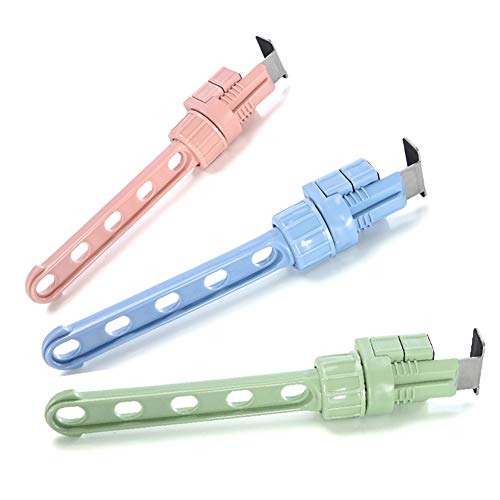 TOPFEEL Creative Portable Clothes Drying Rack Travel Indoor Storage Hook Hanger Non-Slip Balcony Window Frame Door Clothes Hanger with 5 Holes (Multi-Color)