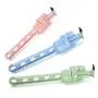 TOPFEEL Creative Portable Clothes Drying Rack Travel Indoor Storage Hook Hanger Non-Slip Balcony Window Frame Door Clothes Hanger with 5 Holes (Multi-Color)